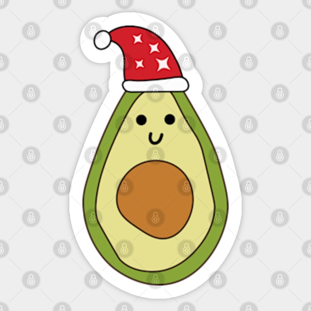 Avocado christmas Sticker by Sourdigitals